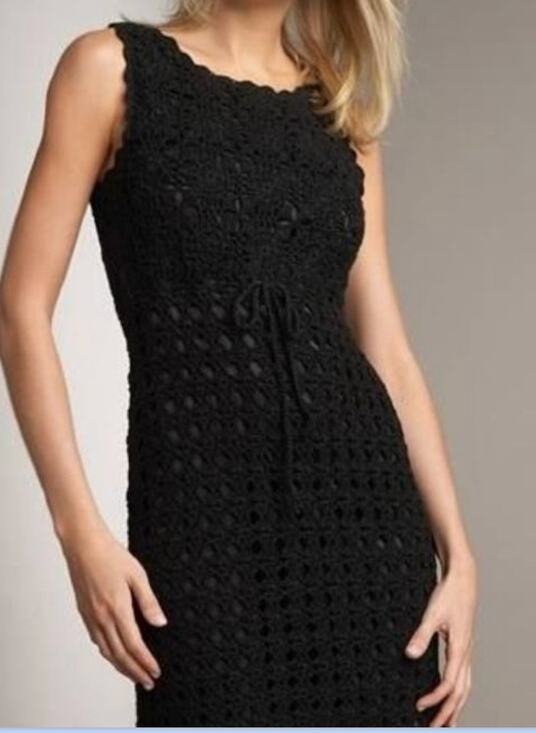 Diane Von Furstenberg Dresses & Skirts - Diane Von Furstenberg Sleeveless Crochet Knit Pencil Mini Dress Black Small